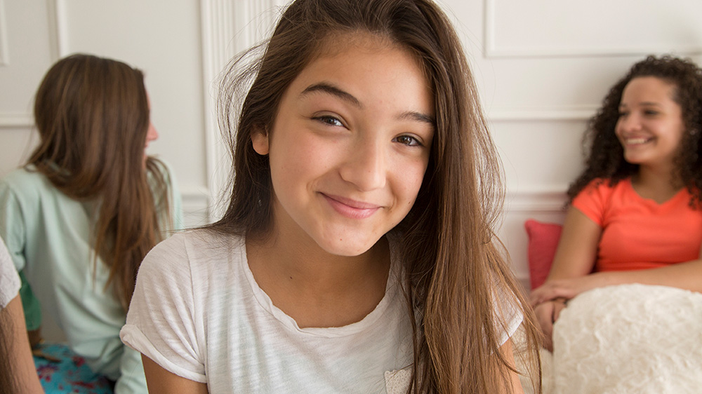 smiling teenage girl