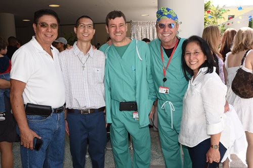 Cardiac anesthesiology team and patient